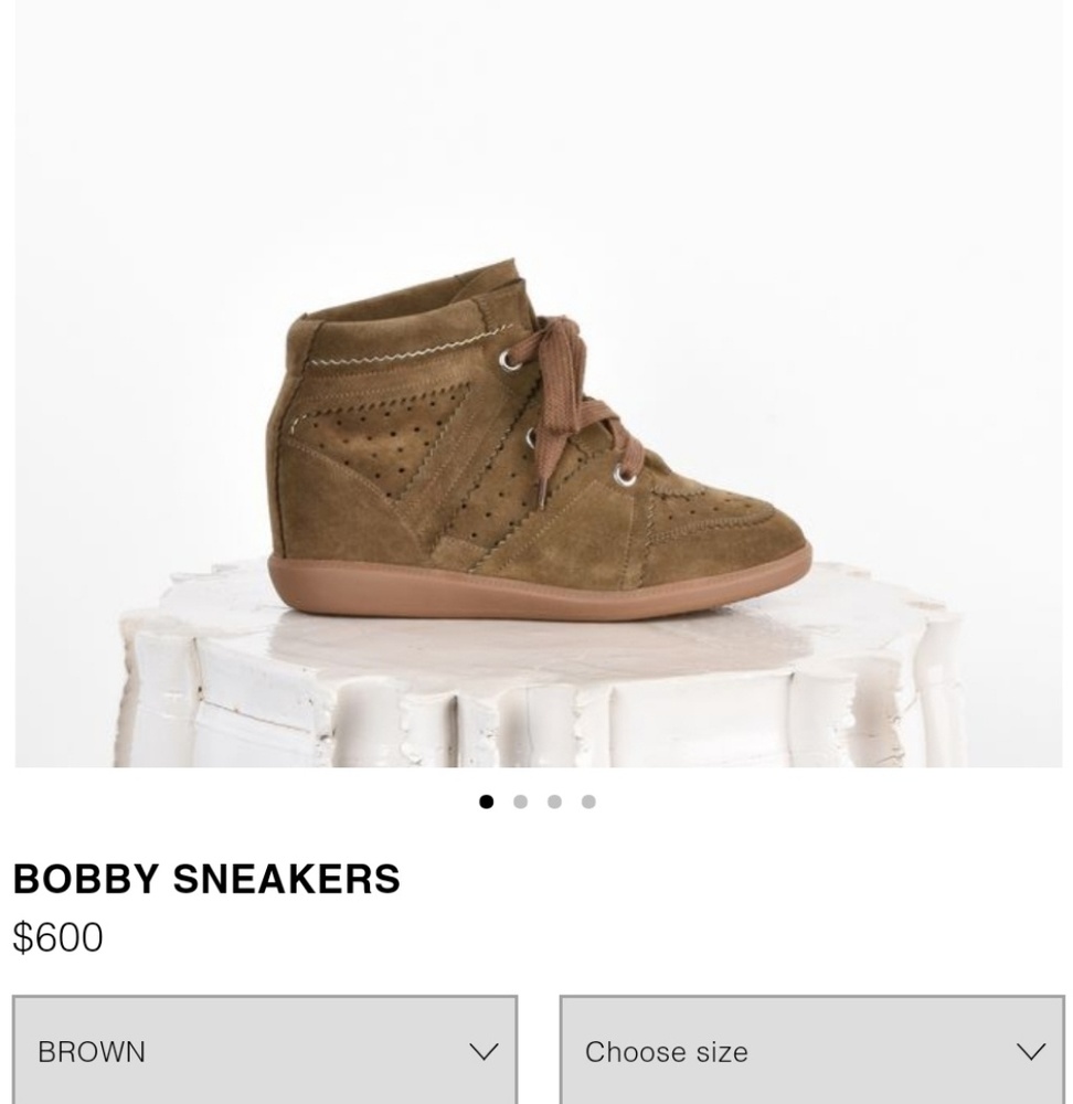 Isabel Marant brown Bobby Sneakers- wedged